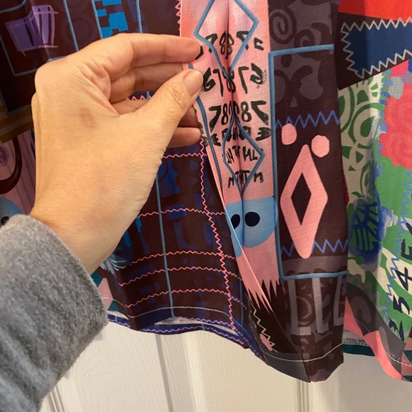 🌺Silky Multi-Color Multi-Pattern Dress Shirt - Picture 4 of 4